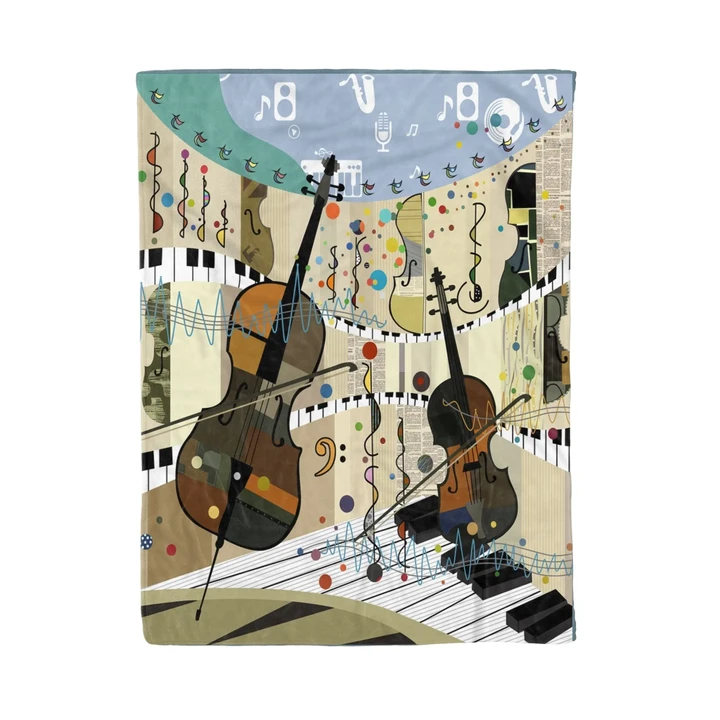 Classical Tradition Cello Gift For Music Lovers Sherpa Fleece Blanket