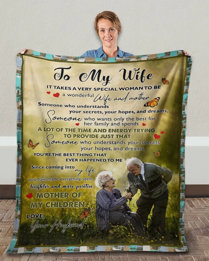 Butterflies Gift For Wife It Takes A Very Special Woman To Be Sherpa Fleece Blanket
