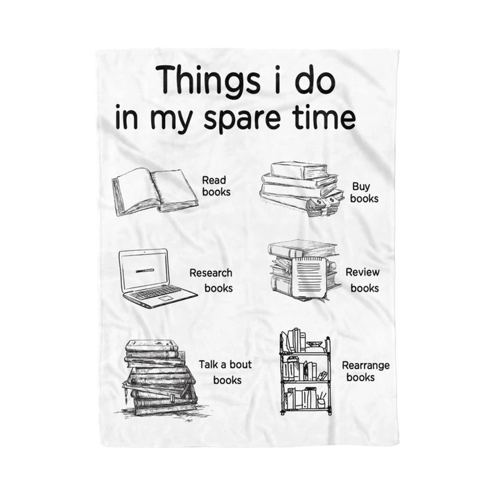 Things I Do In My Spare Time Book Sherpa Fleece Blanket