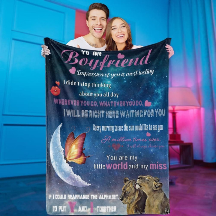 You Are Little World And My Miss Couple Gifts For Boy Friend Sherpa Fleece Blanket