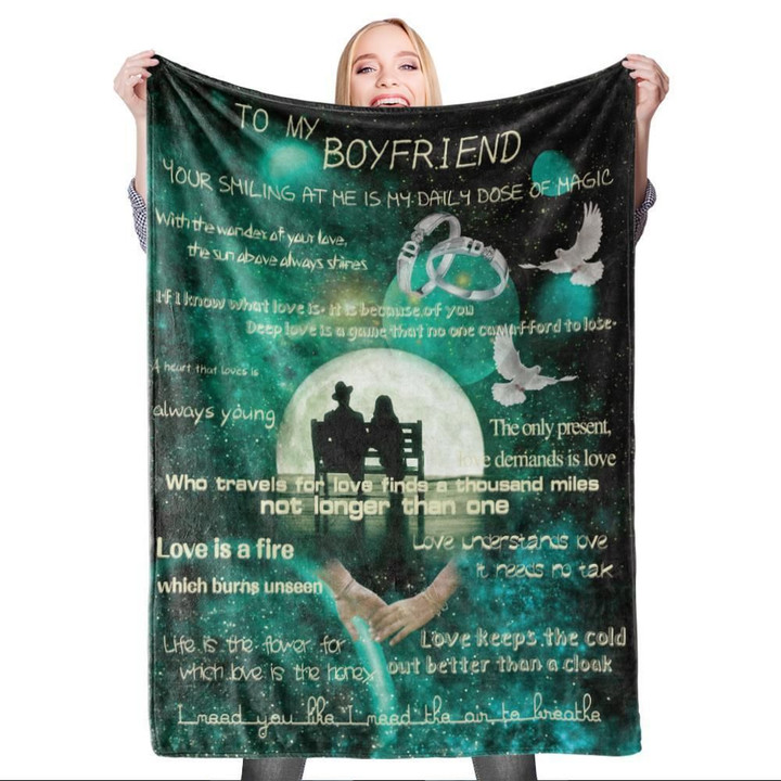 Romantic Confession Love Gifts For Boyfriend Sherpa Fleece Blanket