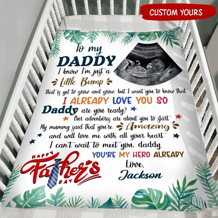 Expectant Dad Mommy Said You Are Amazing Gifts For Father’s Day Custom Name Custom Photo Sherpa Fleece Blanket