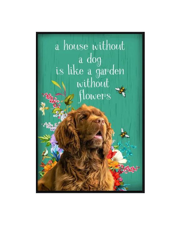 Sussex Spaniel A Garden Without Flower Gift For Dog Lovers Matte Canvas