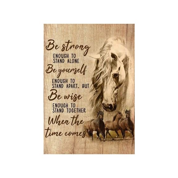 Horse Be Strong When The Time Comes Matte Canvas Gift