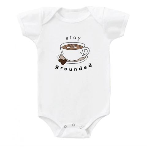 Stay Coffee Grounded Short Sleeve Baby Onesie