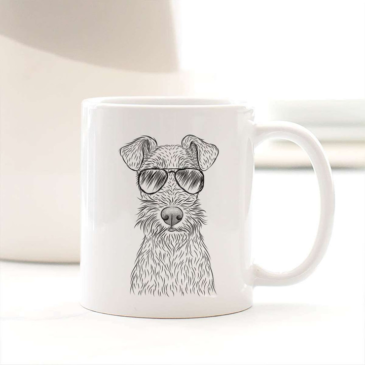 Cool Gift For Dog Lovers Fitz The Wire Fox Terrier Design White Ceramic Mug