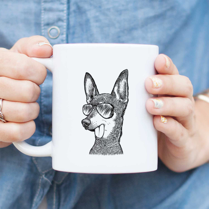 Aaron The Chihuahua Funny Meme Dog Art Design White Glossy Ceramic Mug