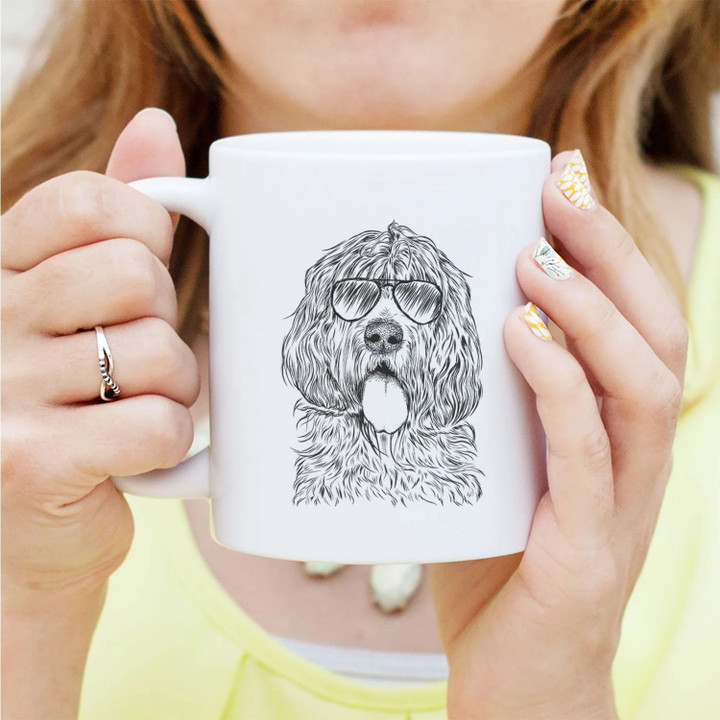 Lou The Otterhound Best Gift For Dog Owner White Ceramic Mug