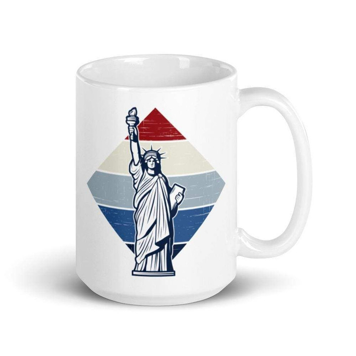 Hand Drawn Statue Of Liberty Design Ceramic Mug