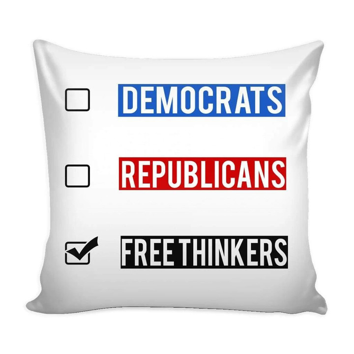 Funny Free Thinkers Graphic Cushion Pillow Cover Home Decor