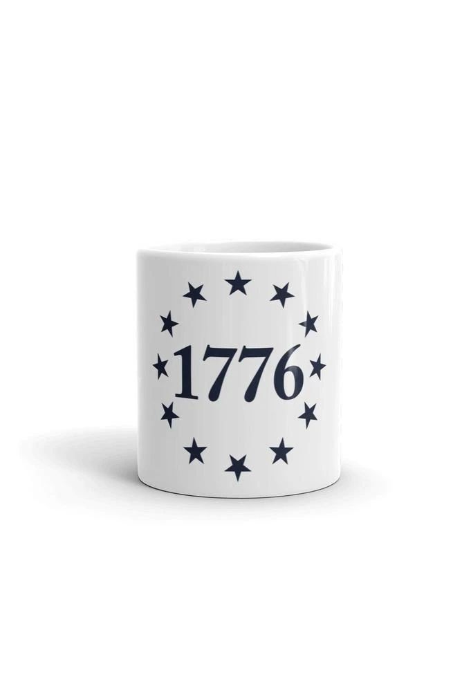 Declaration Of Independence 1776 Star Design White Ceramic Mug