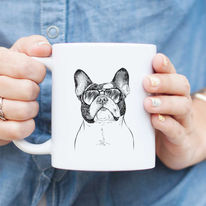 Ella The French Bulldog Gift For Dog Owner White Ceramic Mug