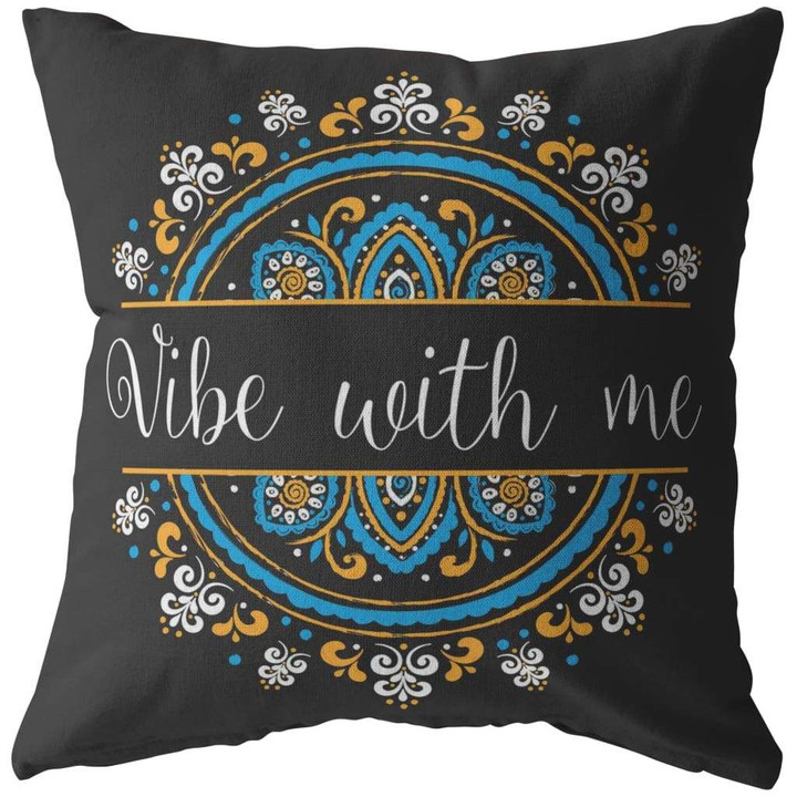 Yoga Zen Meditation Vibe With Me Cushion Pillow Cover Home Decor
