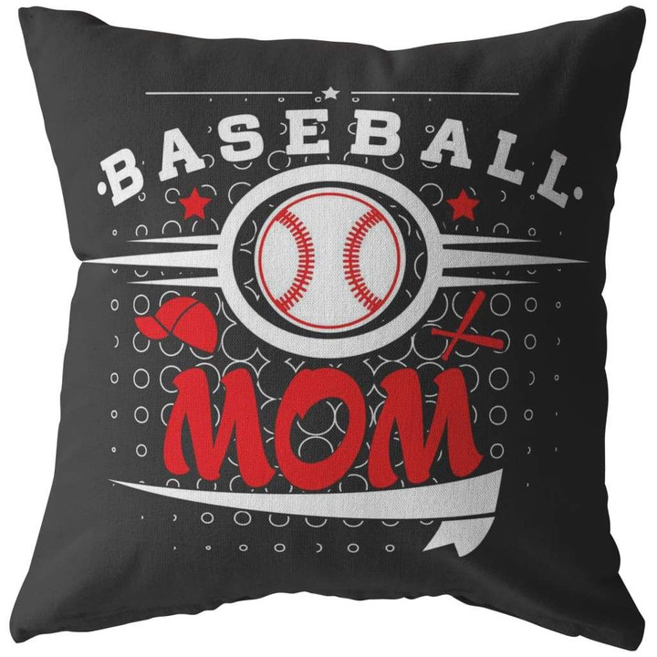 Baseball Mom Funny Pattern Cushion Pillow Cover Home Decor