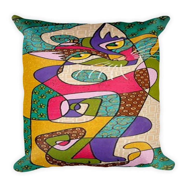 Pretty Cat Abstract Decorative Cushion Pillow Cover Home Decor