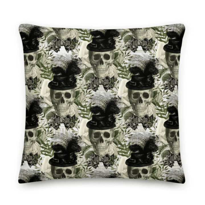 Fancy Skulls Gothic Cushion Pillow Cover Home Decor