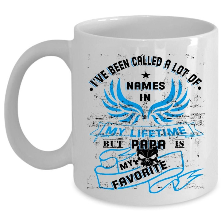 I've Been Called A Lot Of Name Blue Wings Pattern Ceramic Mug