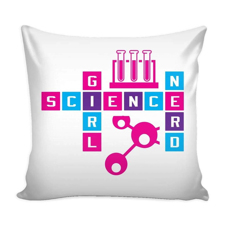 Science Girl Graphic Bright Colored Texture Cushion Pillow Cover Home Decor