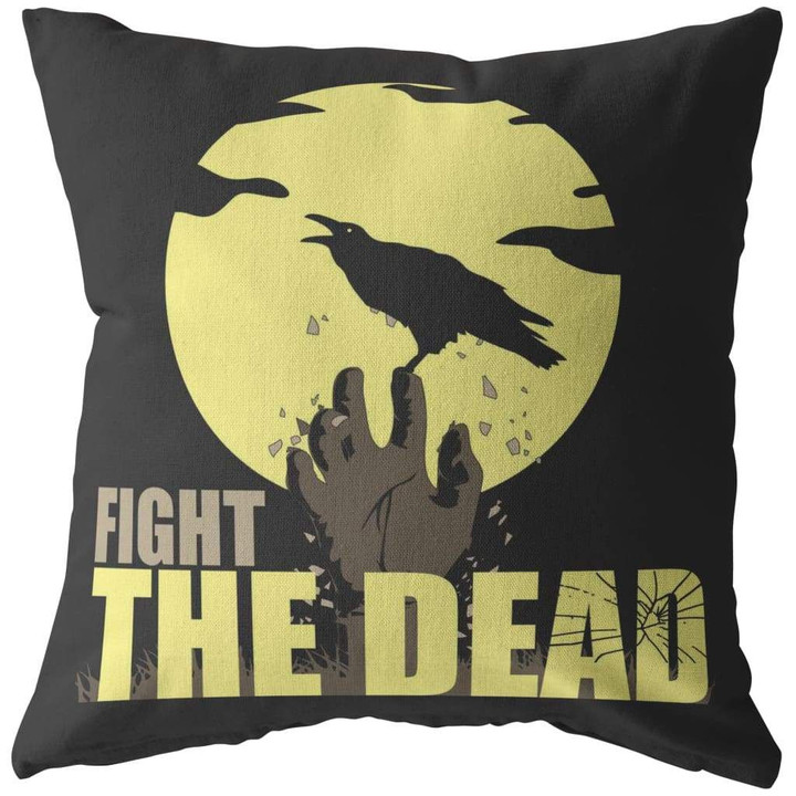 Zombie Rebellion Fight The Dead Night Moon Cushion Pillow Cover Home Decor