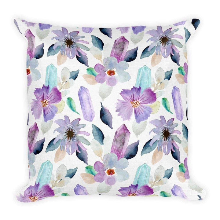 Flowers And Crystals Cushion Pillow Cover Home Decor