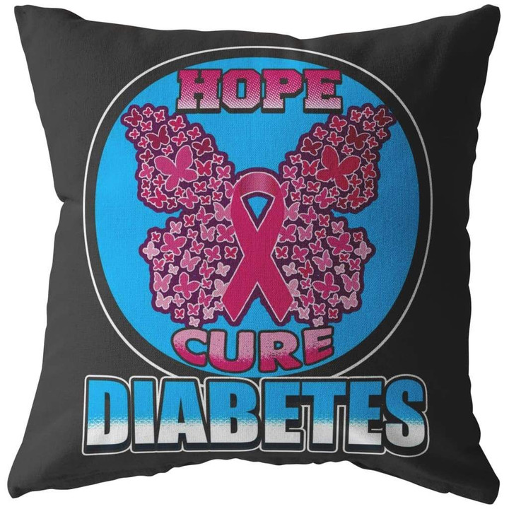Diabetes Awareness Hope Cure Diabetes Cushion Pillow Cover Home Decor