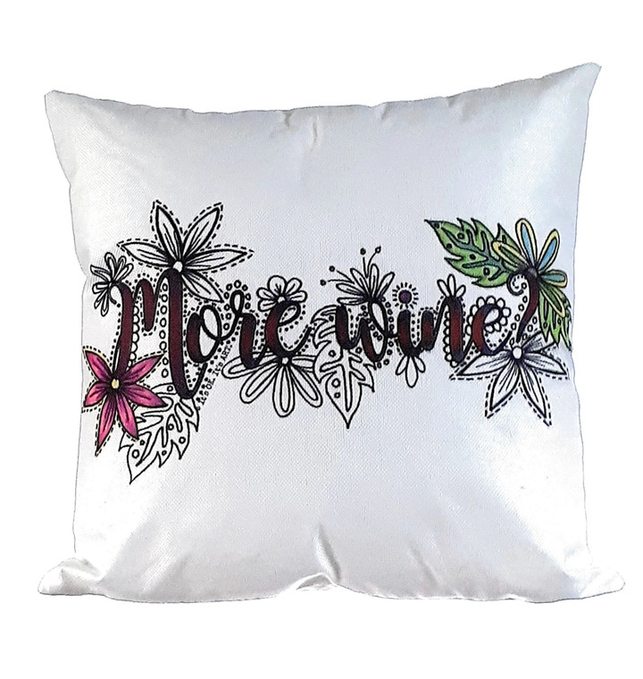 More Wine Floral Texture Cushion Pillow Cover Home Decor