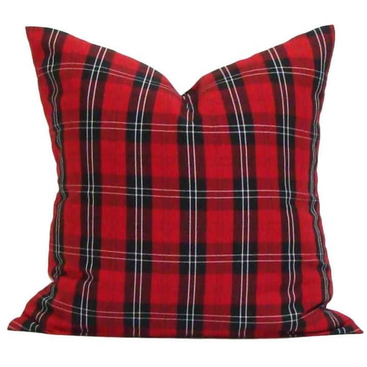 Red And Black Plaid Design Cushion Pillow Cover Home Decor