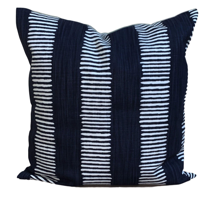 Navy And White Stripes Charming Design Cushion Pillow Cover Home Decor