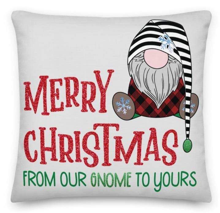 Gnome Merry Christmas Our Gnome To Yours Cushion Pillow Cover Home Decor