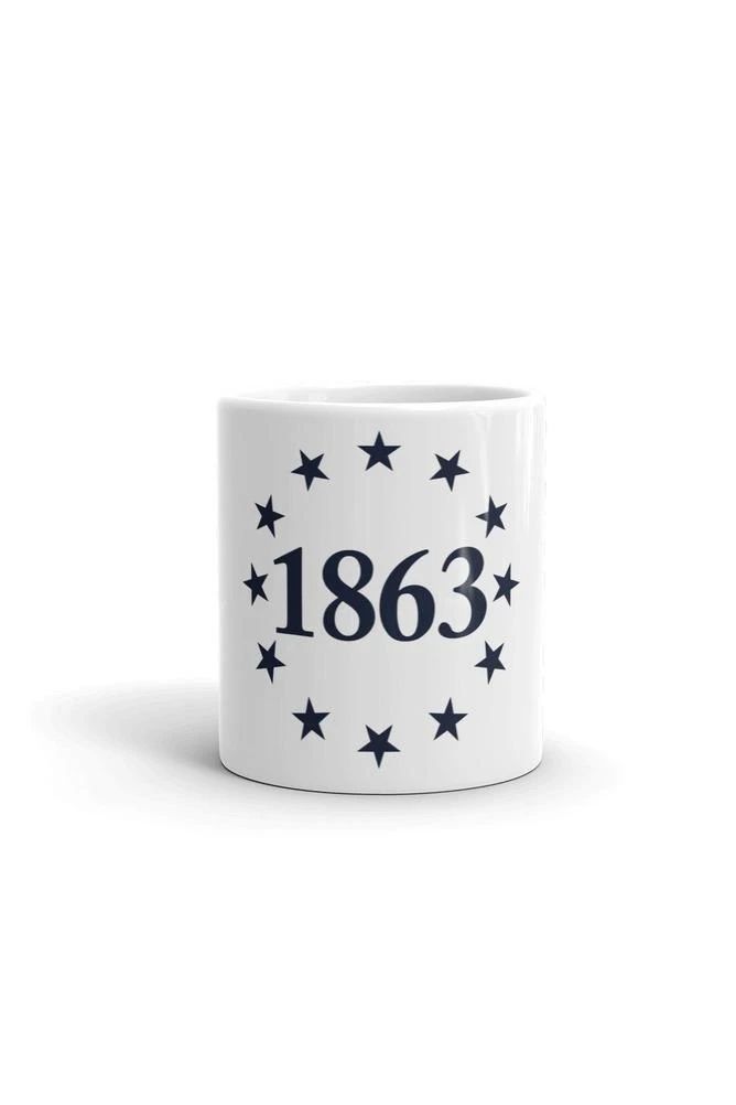 Emancipation Proclamation 1865 Star Circle Design White Ceramic Mug