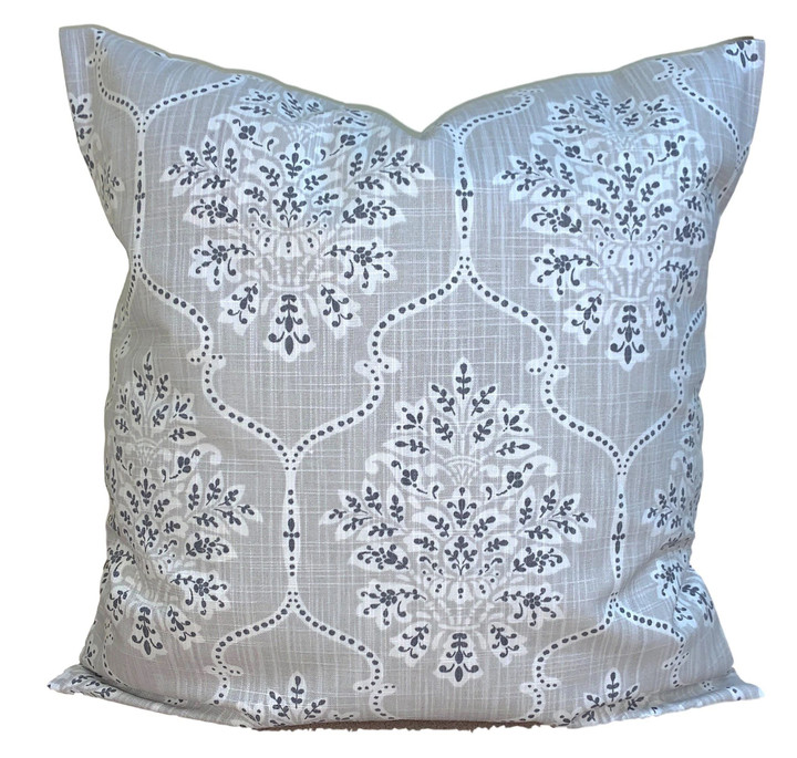 French Gray Damask Exquisite Design Cushion Pillow Cover Home Decor