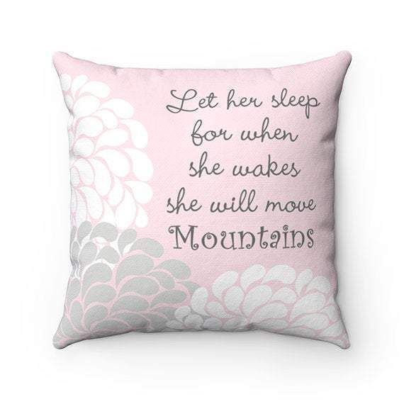 Cushion Pillow Cover Home Decor Let Her Sleep Quote