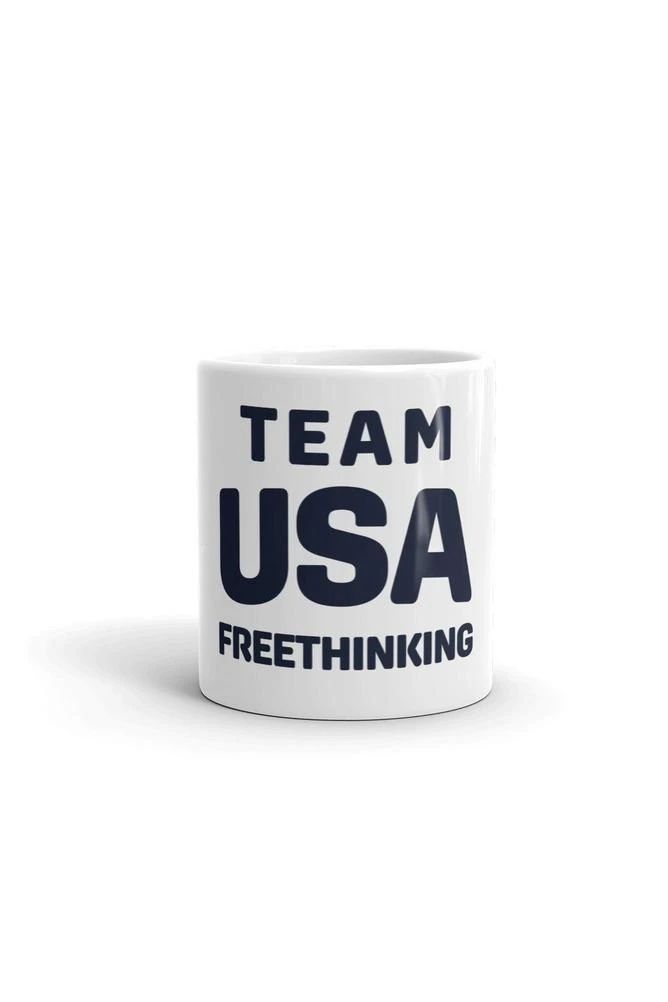 Team American Free Thinking Design White Ceramic Mug