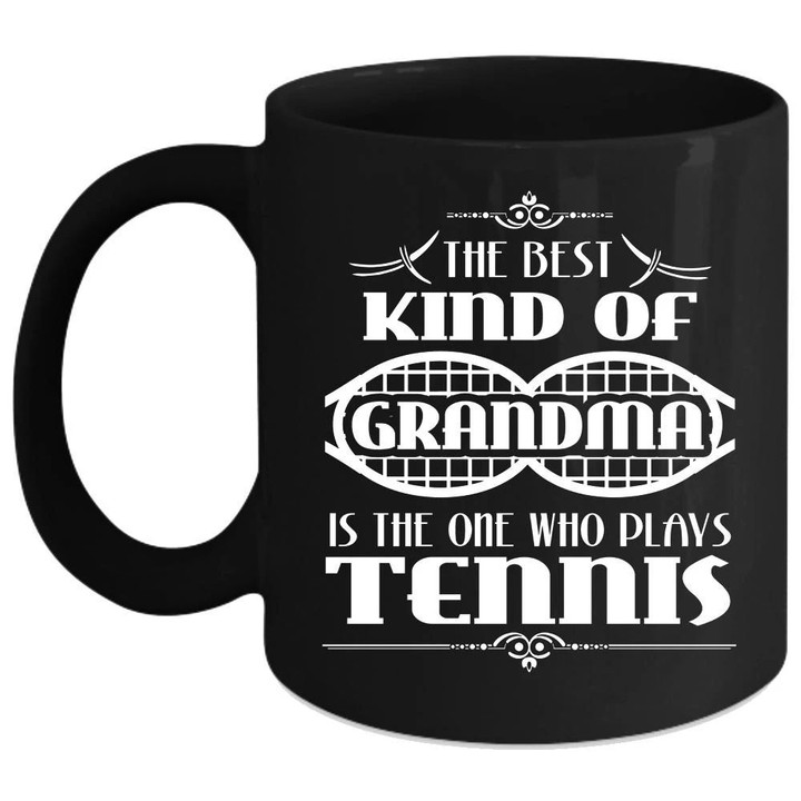 The Best Kind Of Grandma Racket Pattern Ceramic Mug