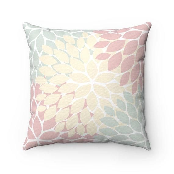 Bright Color Shabby Chic Flower Burst Cushion Pillow Cover Home Decor