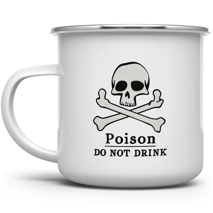 Poison Do Not Drink Skull And Bones Camping Mug Campfire Mug Gifts For Campers