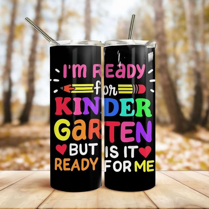 Im Ready Back To School Stainless Steel Skinny Tumbler
