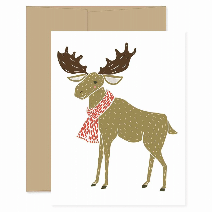 Merrily Moose Folder Greeting Card Set Of 10