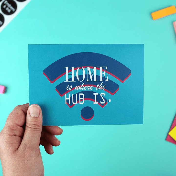 Home Is Where The Hub Is Folder Greeting Card Set Of 10