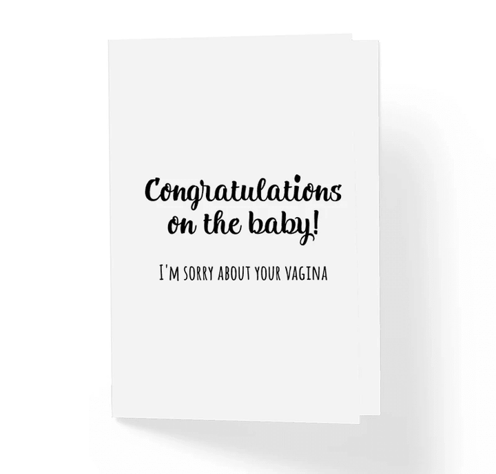 Congratulations On The Baby Folder Greeting Card Set Of 10