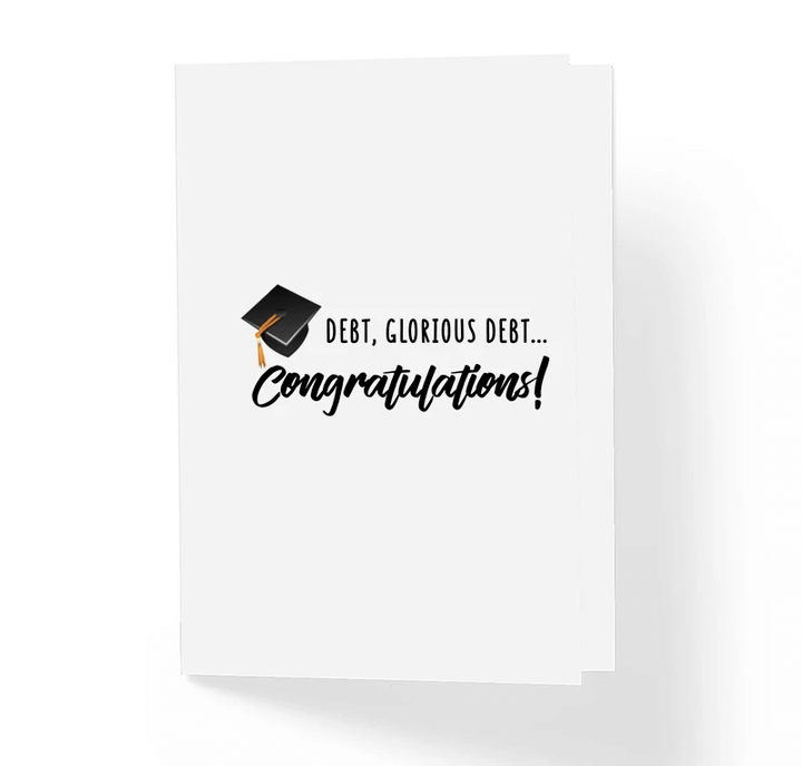 Congratulations Grad Funny Folder Greeting Card Set Of 10