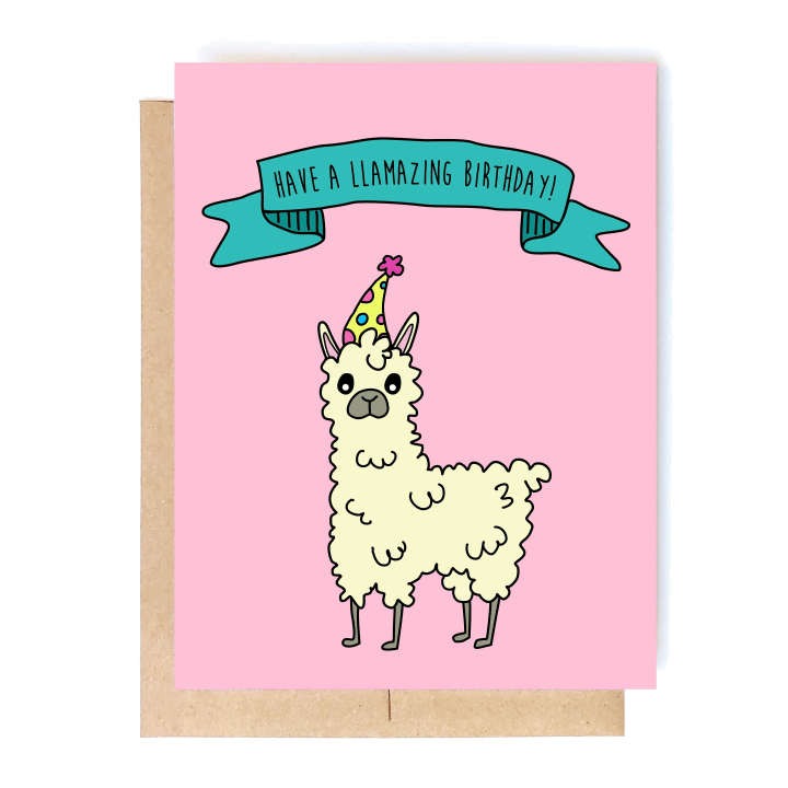 Llama Folder Greeting Card Set Of 10