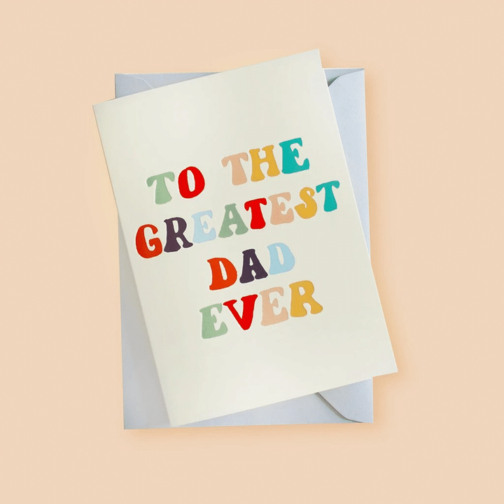 Rainbow Father’s Day Folder Greeting Card Set Of 10