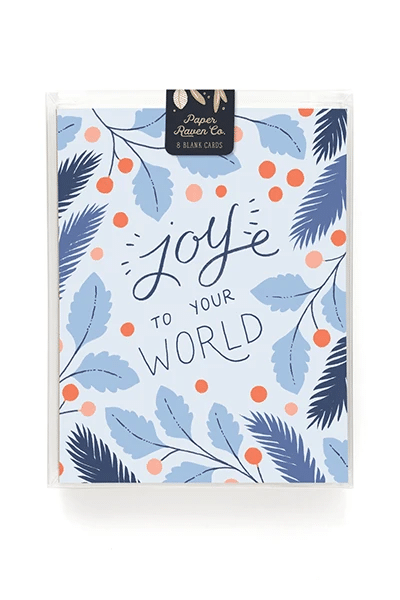 Joy To Your World Holiday Folder Greeting Card Set Of 10