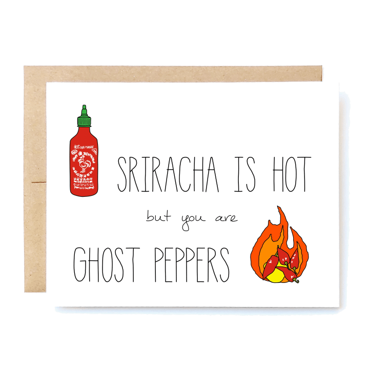 Ghots Peppers Folder Greeting Card Set Of 10