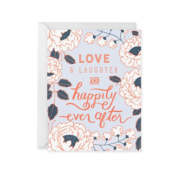 Love And Laugh Happily Ever After Folder Greeting Card Set Of 10