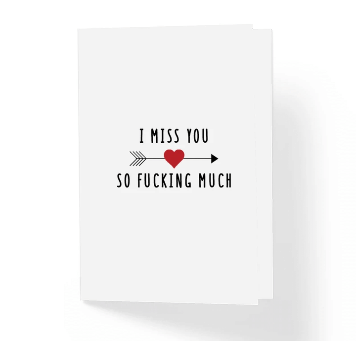 I Miss You So Fcking Much Folder Greeting Card Set Of 10