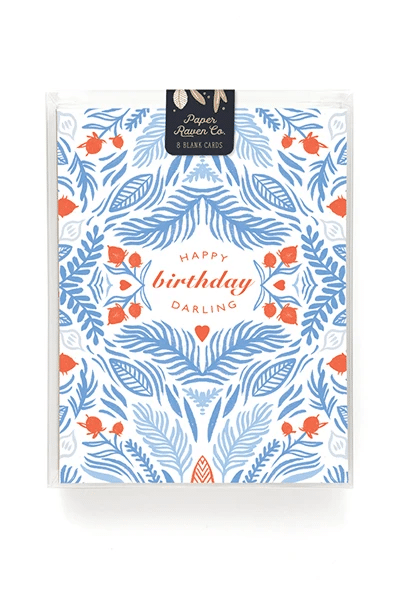 Happy Birthday Darling Card For Her Folder Greeting Card Set Of 10