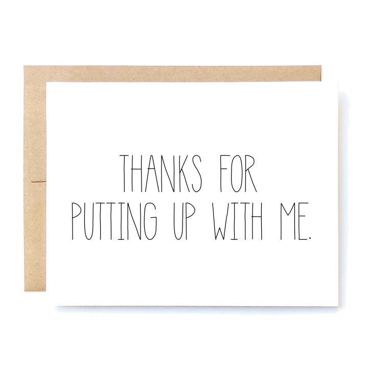 Putting Up With Me Folder Greeting Card Set Of 10