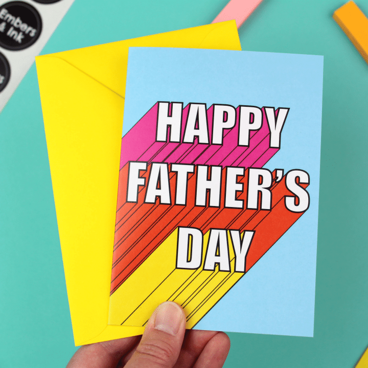 Happy Father's Day Folder Greeting Card Set Of 10